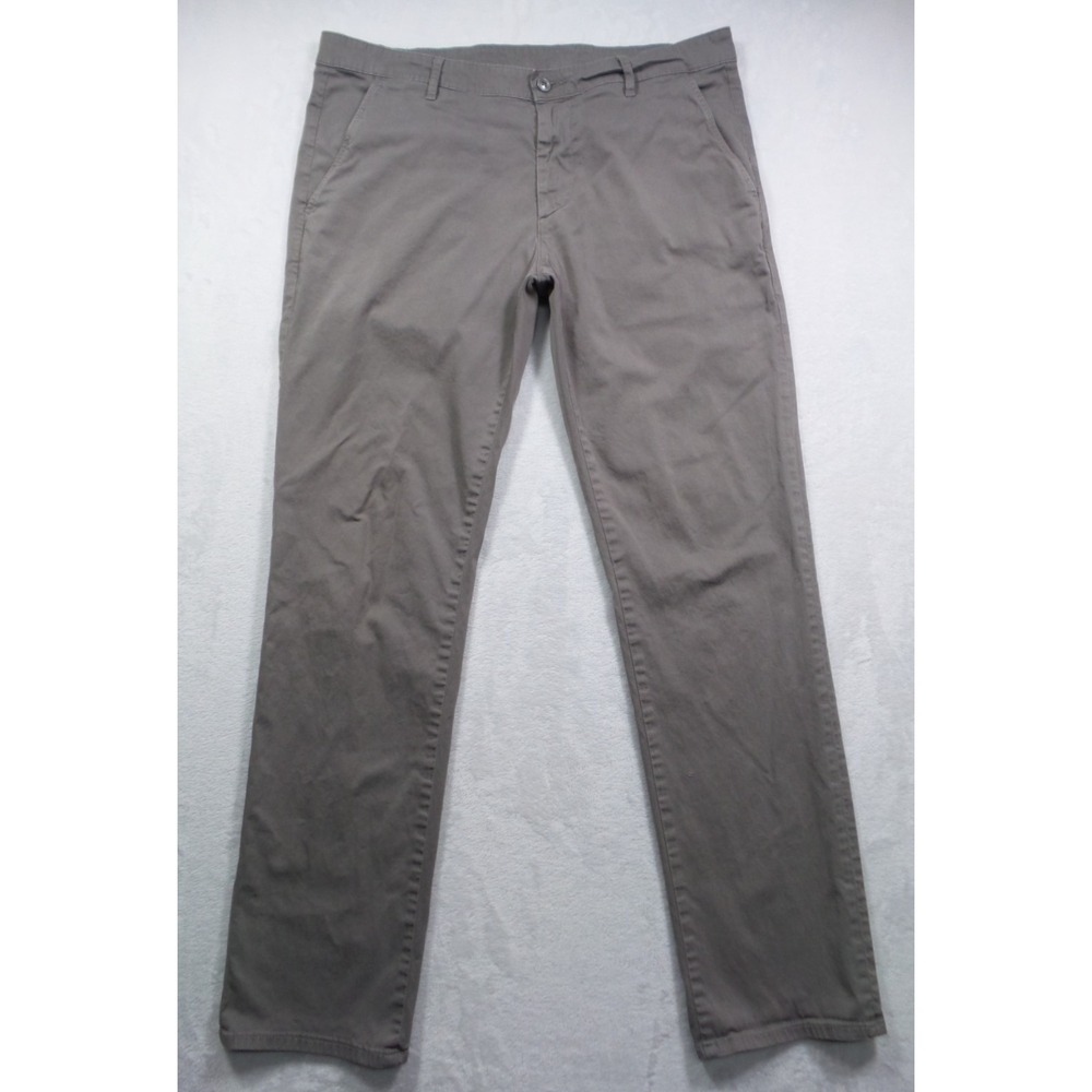 AG Adriano Goldschmied Pants Mens Size 36 Gray The Lux Khaki Tailored Stretch
